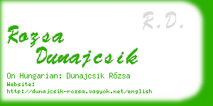 rozsa dunajcsik business card